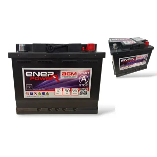 ENERPOWER AGM START STOP 12V 60Ah 680A