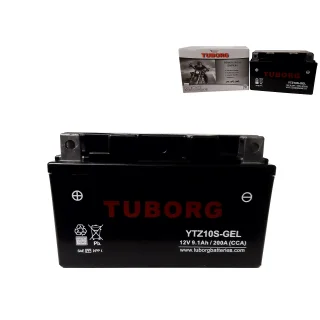 AKUMULATOR MOTOCYKLOWY TUBORG YTZ10-GEL 12V 9Ah 200A