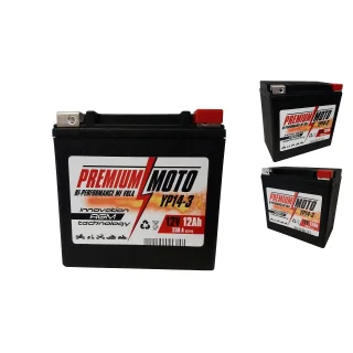 Akumulator Motocyklowy YP14-3/YTX14L 12V 12Ah 230A Premium Moto