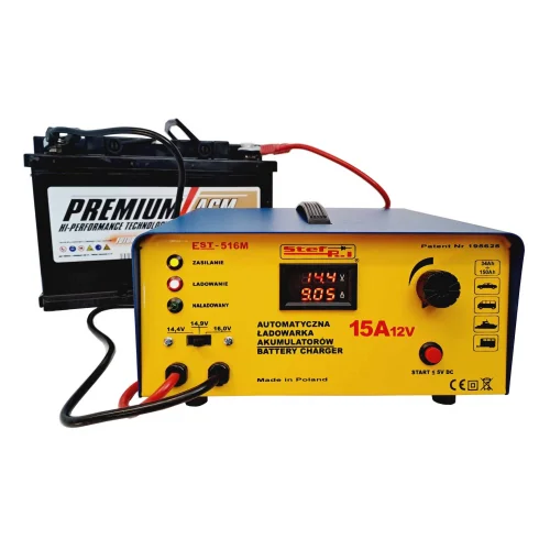 ŁADOWARKA AUTOMATYCZNA STEF-POL EST-516M 12V 15A ŁADOWARKA AUTOMATYCZNA STEF-POL EST-516M 12V 15A