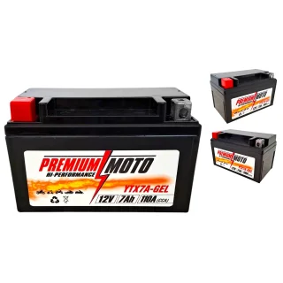 PREMIUM MOTO YTX7A-GEL 12V 7Ah 110A