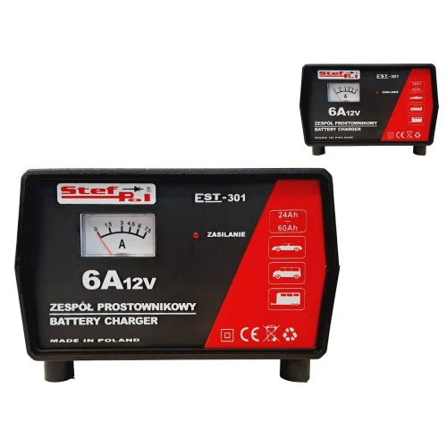PROSTOWNIK STEF-POL EST-301 12V 6A PROSTOWNIK STEF-POL EST-301 12V 6A