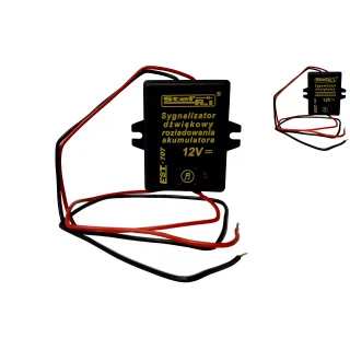 SYGNALIZATOR DŹWIĘKOWY ROZŁADOWANIA AKUMULATORA EST-707